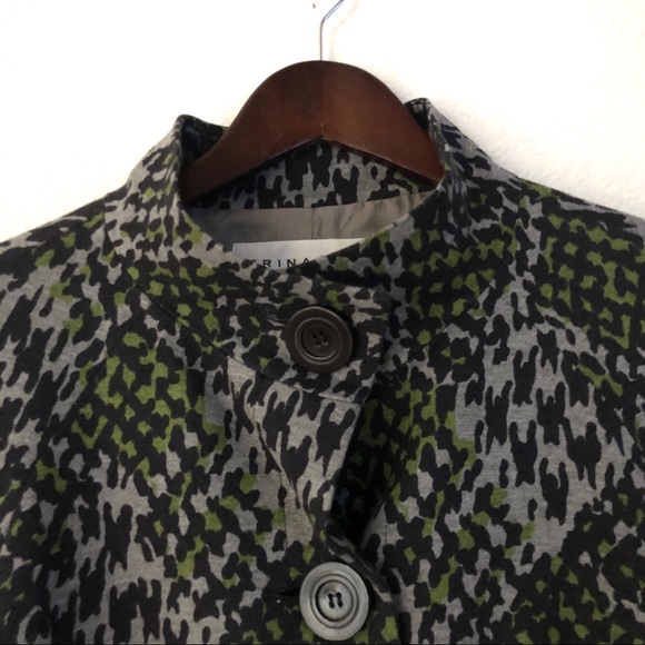 NEW Trina Turk Abstract Crop Funnel Neck Jacket - Picture 5 of 8